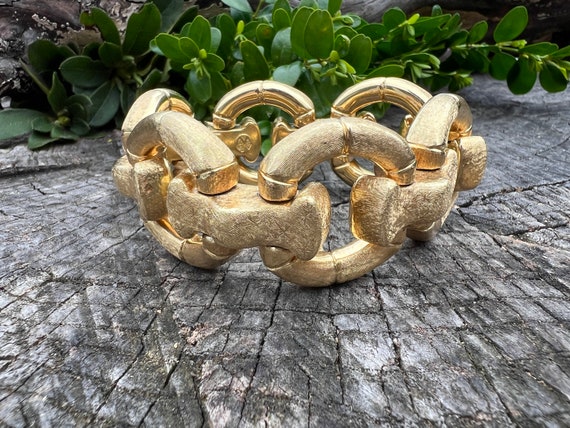 Wide Gold Bracelet, Chunky Wide Gold Bracelet, 197