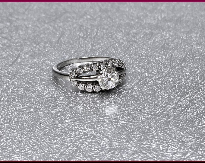 Art Deco Engagement Ring, 1920s Engagement Ring, Antique Engagement, Conflict Free, Alternative Ring, Art Deco Ring, Filigree Ring,
