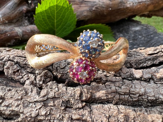 Ruby Bangle, Sapphire Bangle, Gold and Ruby Bangle - image 7