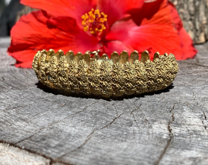 Yellow Gold Mesh Bangle Bracelet, Yellow Gold Mesh Bangle, Gold Mesh Bangle