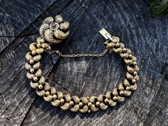 Gold Victorian Bracelet, Victorian Ruby Bracelet,… - image 9