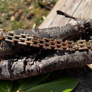 Wide Gold Bracelet, Retro Gold Wide Bracelet, Chunky Gold Bracelet