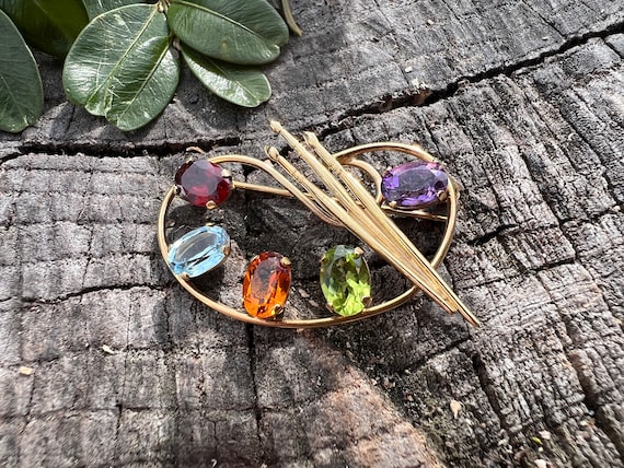 Artist Palette Brooch, Paint Palette Pendant, Paint Palette Artist Charm, Painters Palette Charm, Gold Palette Charm