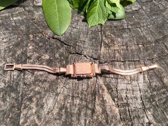 14k Rose Gold Retro Ruby Diamond Watch - Paul Dit… - image 2