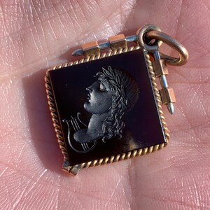 Victorian Intaglio Pendant, Carnelian Intaglio Pendant, Carved Intaglio image 6