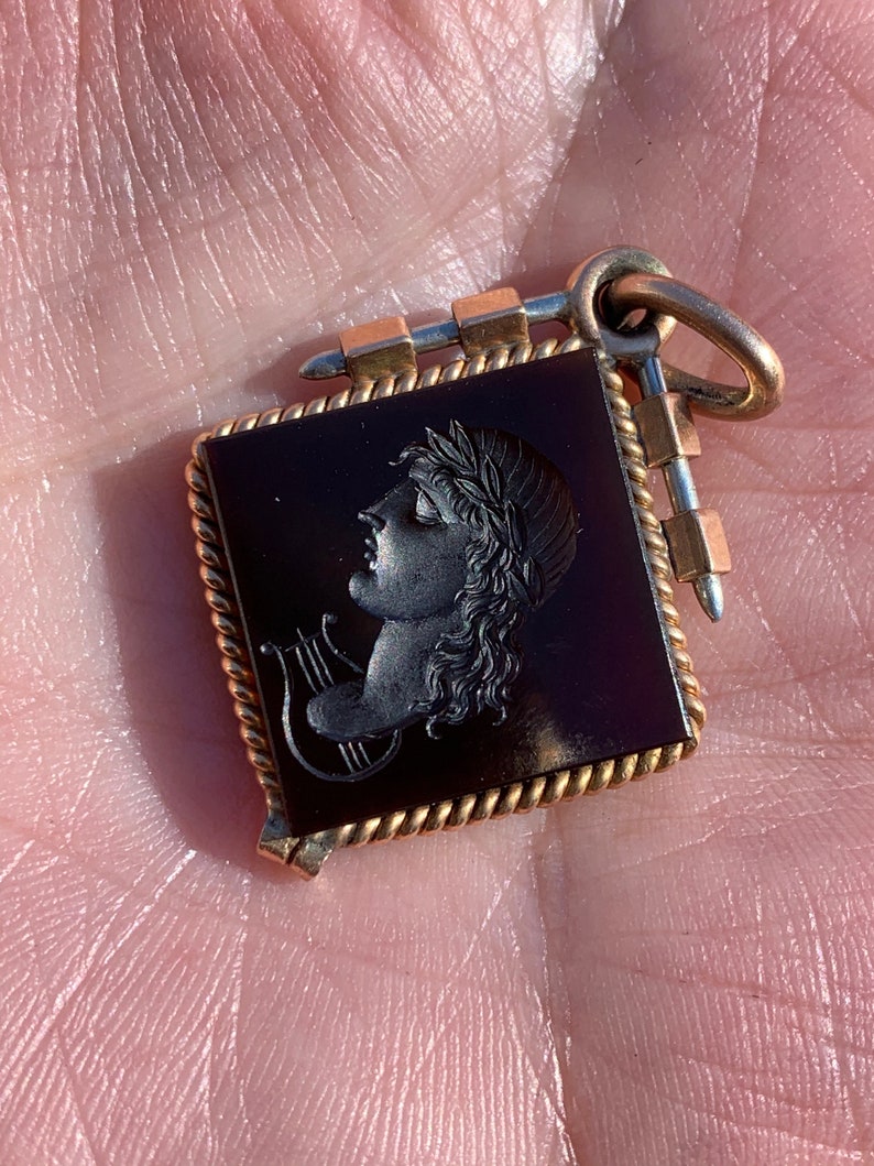 Victorian Intaglio Pendant, Carnelian Intaglio Pendant, Carved Intaglio image 6