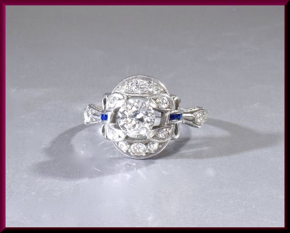 Art Deco Engagement Ring, Antique Engagement Ring… - image 2
