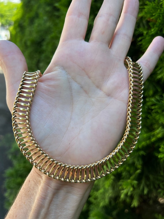 Chunky Gold Choker, Wide Gold Choker, Thick Gold … - image 6