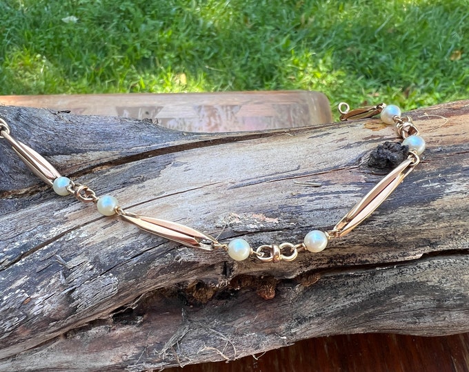 Victorian Pearl Bracelet, Victorian Bracelet, Antique Pearl Bracelet, Pearl Bracelet