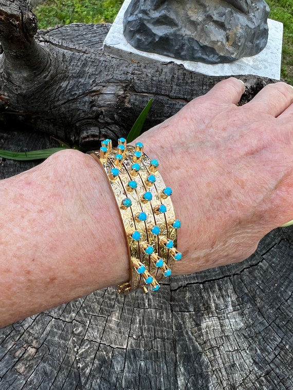 Turquoise Bangle, Turquoise Bracelet, December Bi… - image 7