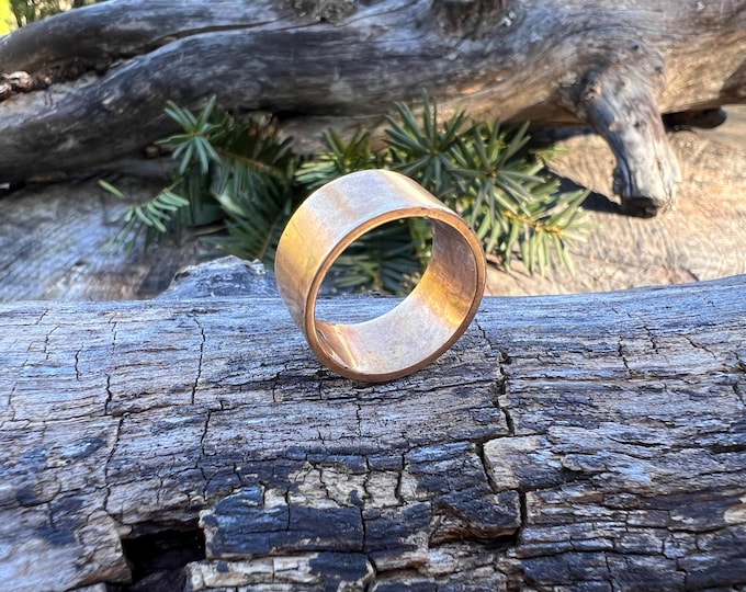 Antique Gold Band, Victorian Cigar Band, Wide Antique Band, Gold Wide Band, Chunky Gold Ring, Wide Gold Band Size 6.75