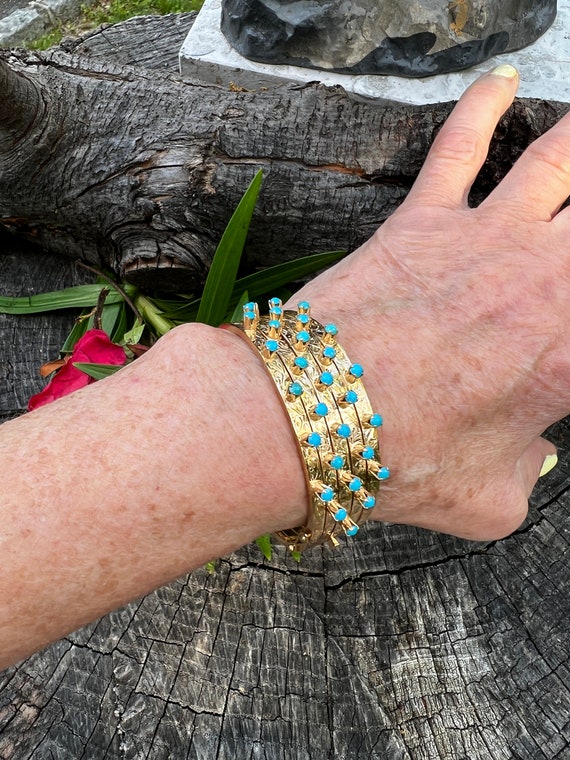 Turquoise Bangle, Turquoise Bracelet, December Bi… - image 8
