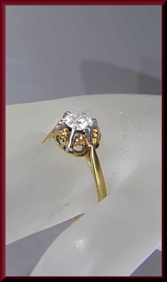 Victorian Diamond Engagement Ring Vintage Diamond… - image 5