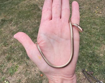 Rose Gold Snake Chain, Pink Gold Choker, Wide Gold Choker, Thick Snake Chain, Wide Snake Chain, Bold Gold Choker