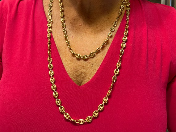 Mariners Link Chain,  Chunky Gold Chain, Long Gol… - image 7