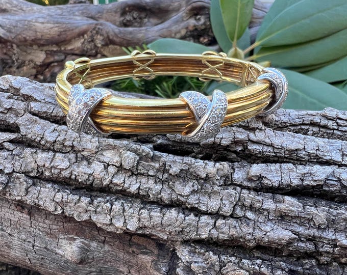 Diamond "X" Bangle,  Gold "X" Bangle,  "X" Bangle