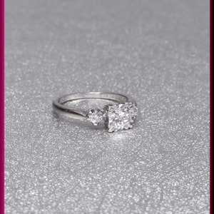 Retro Engagement Ring, 1940s Engagement Ring, Antique Engagement, Conflict Free, Alternative Ring, Vintage Diamond Ring