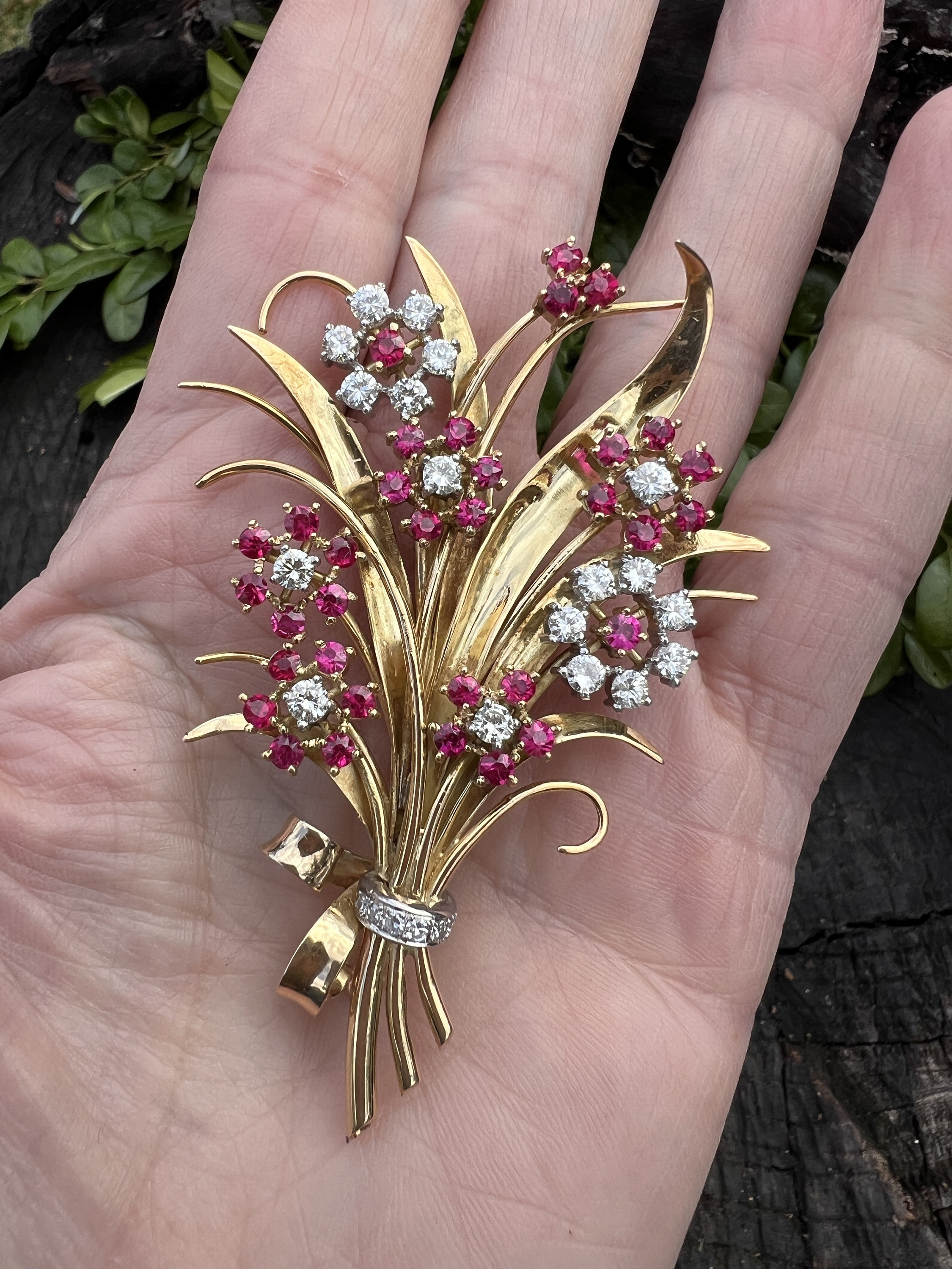 Diamond Flower Brooch Flower Diamond Pin Gold Floral Brooch Diamond Flower Pin Etsy UK