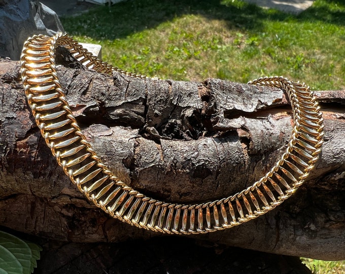 Chunky Gold Choker, Wide Gold Choker, Thick Gold Choker, Bold Gold Choker