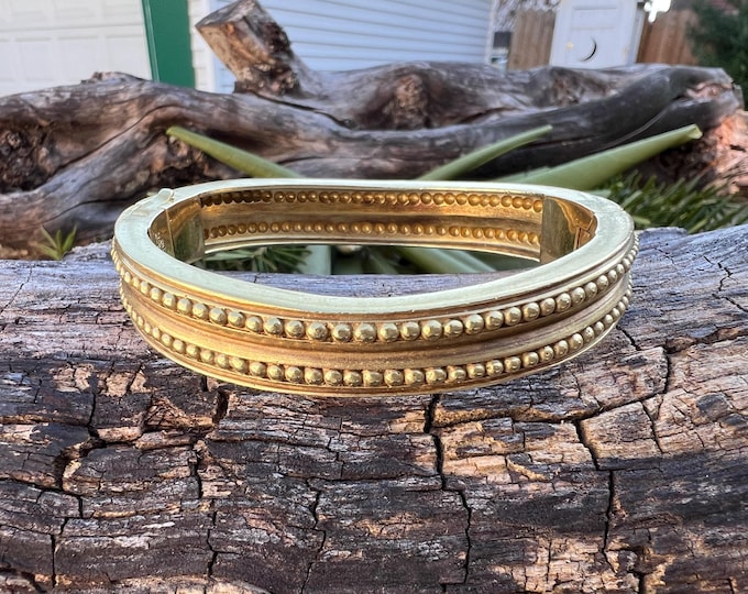 Unique Gold Bangle, Wide Gold Bangle, 18K Yellow Gold Bangle