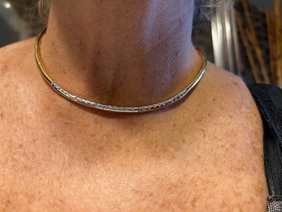 Gold Diamond Choker, Omega Choker, Omega Diamond … - image 5