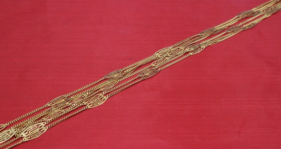 Antique Gold Chain Necklace, Victorian Gold Chai… - image 4