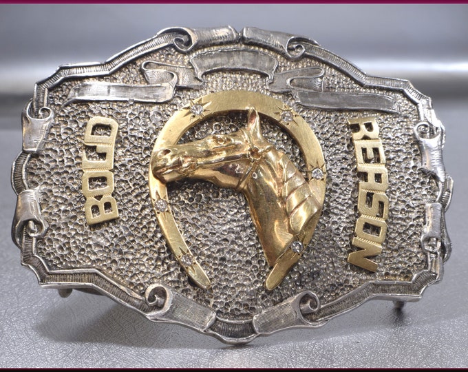 Horse Belt Buckle, Silver Belt Buckle, Western Belt Buckle