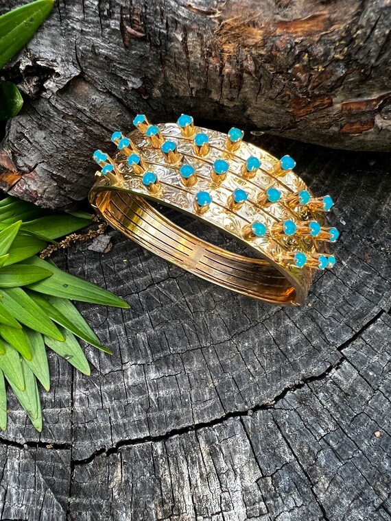 Turquoise Bangle, Turquoise Bracelet, December Bi… - image 2