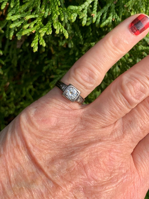 Victorian Diamond Engagement Ring,  Antique Engag… - image 8