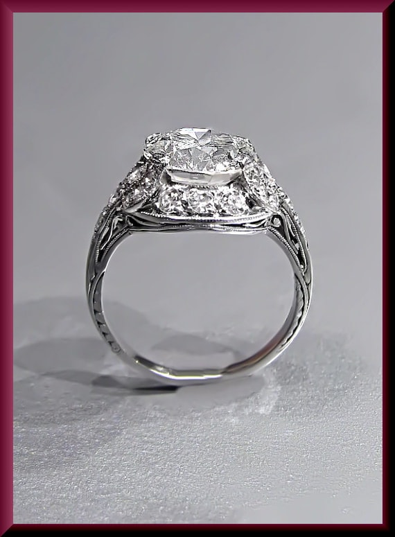 Art Deco Engagement Ring, Antique Engagement Ring… - image 4