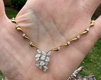 Diamond Choker, Diamond Drop Necklace, Diamond Pendant