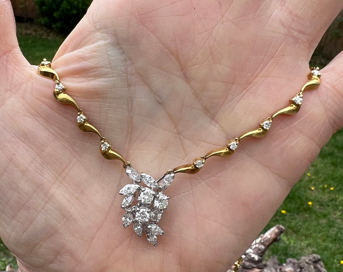 Diamond Choker, Diamond Drop Necklace, Diamond Pendant