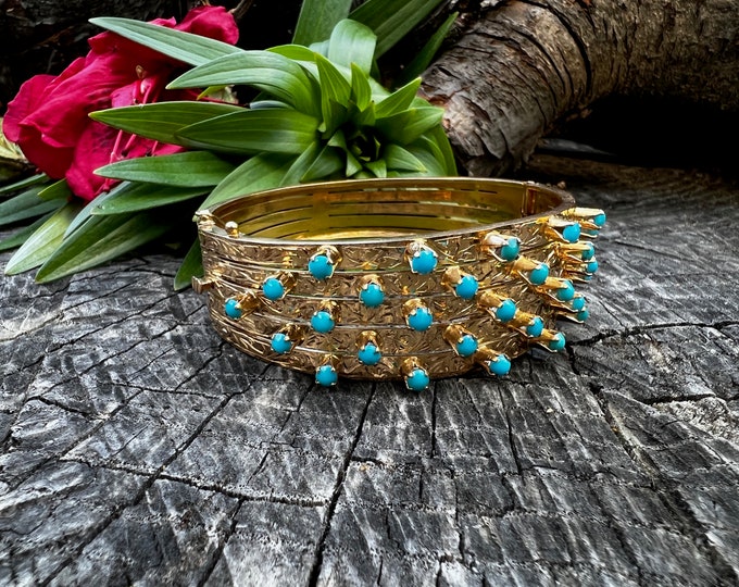Turquoise Bangle, Turquoise Bracelet, December Birthstone