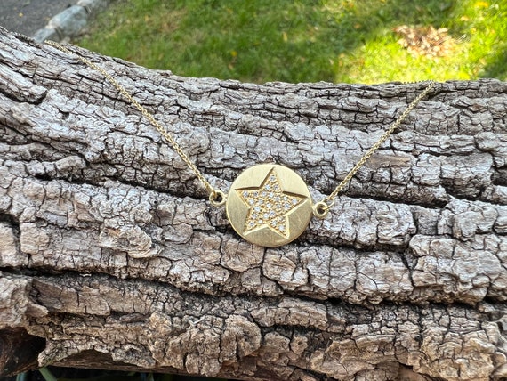 Diamond Star Necklace, Gold Star Pendant, Star Je… - image 9