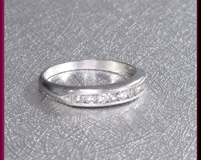 Vintage Diamond Wedding Band Vintage Wedding Band Vintage Eternity Band Platinum Wedding Ring - R 549M