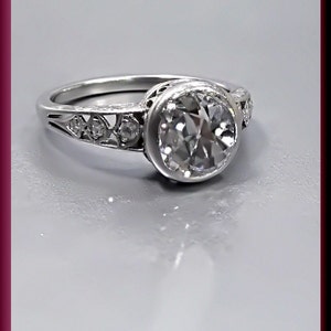 Art Deco Engagement Ring Antique Engagement Ring Alternative Engagement Ring Art Deco Ring Filigree Ring Platinum Ring Minimalist Ring