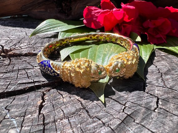 Double lion head bracelet sale