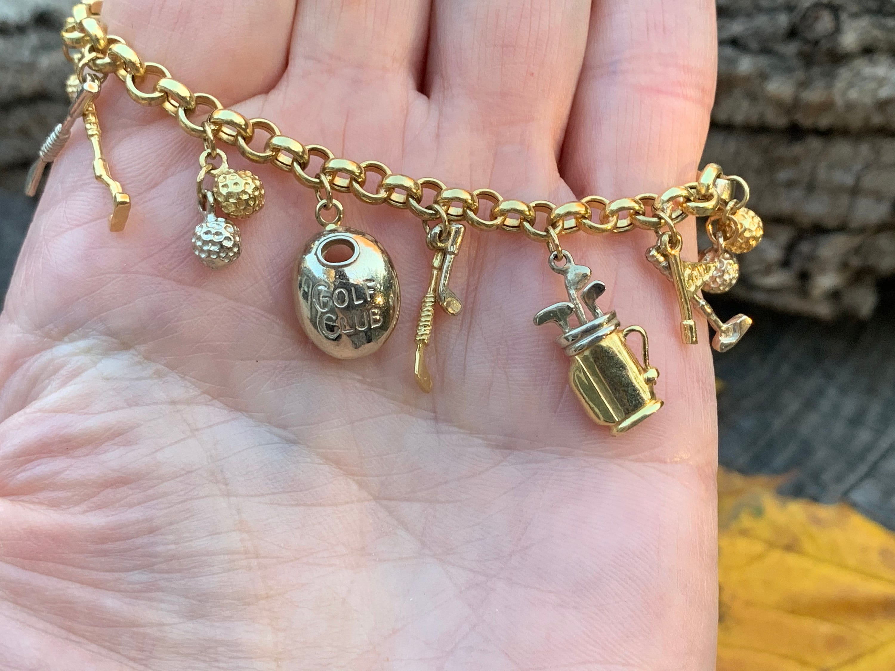 gold charm bracelet