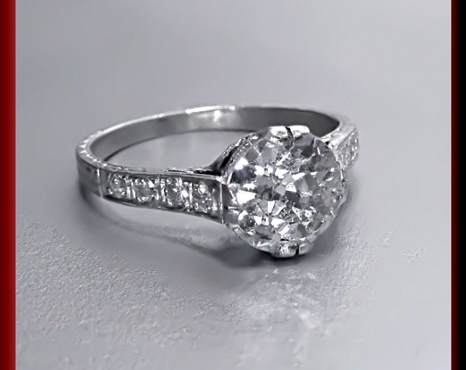 Art Deco Engagement Ring Antique Engagement Ring Art Deco Ring Vintage Ring Alternative Ring  Filigree Ring Platinum Ring Dainty For Her