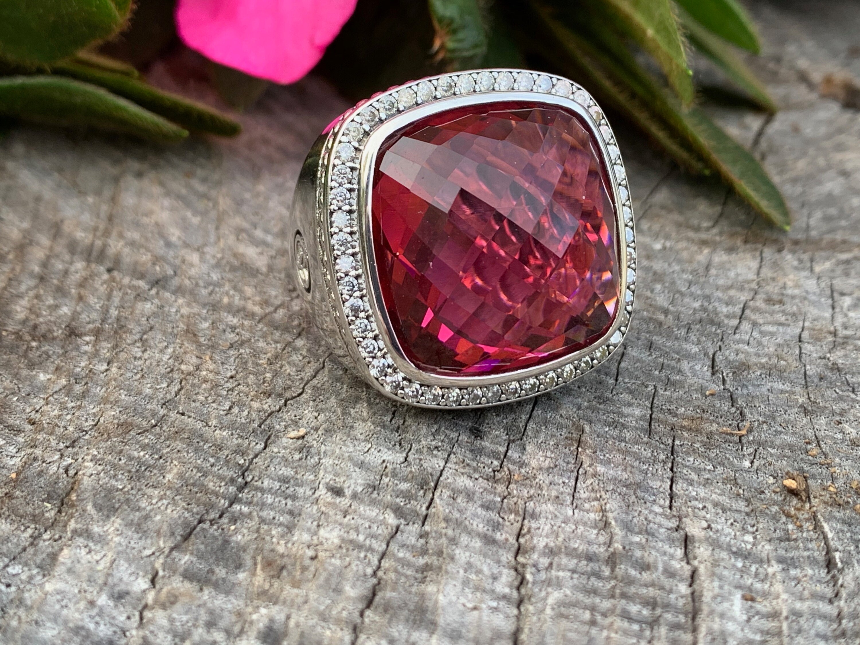 David Yurman Pink Tourmaline Ring, Albion 20mm Ring, David Yurman