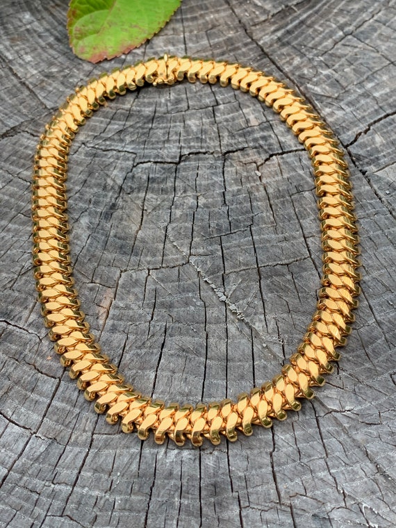 Chunky Gold Choker, Wide Gold Choker, Thick Gold C