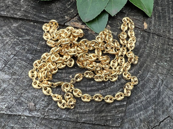 Mariners Link Chain,  Chunky Gold Chain, Long Gol… - image 1