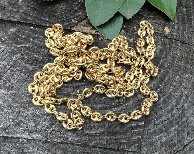 Mariners Link Chain,  Chunky Gold Chain, Long Gold Chain, Thick Gold Chain