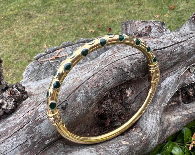 18k Enamel Bangle, Soho Enamel Bangle, Enamel Bangle