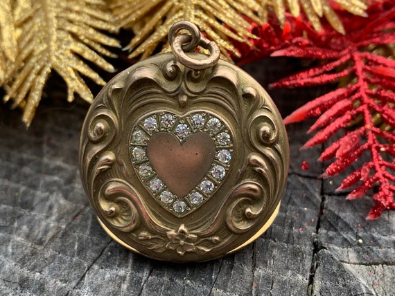 Victorian Heart, Gold Filled Heart Locket, Gold He