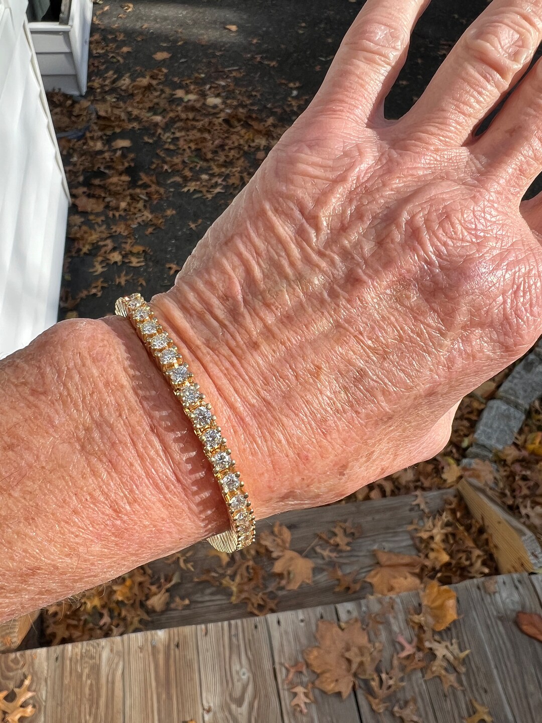 Diamond Tennis Bracelet, Vintage Line Bracelet, Diamond Line Bracelet