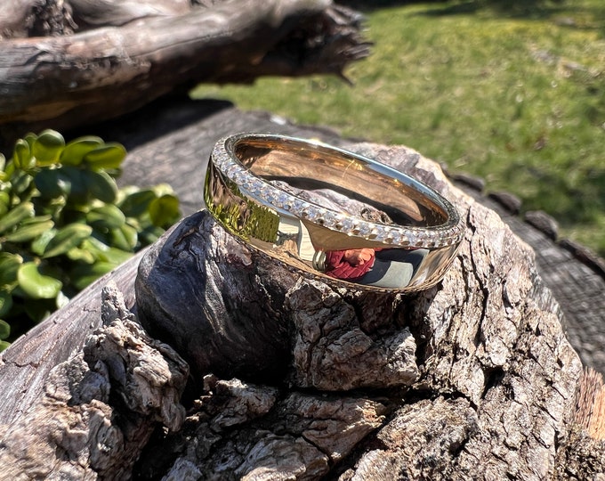 Men's Diamond Wedding Band, Diamond Wedding Band, Size 15 Men's Band