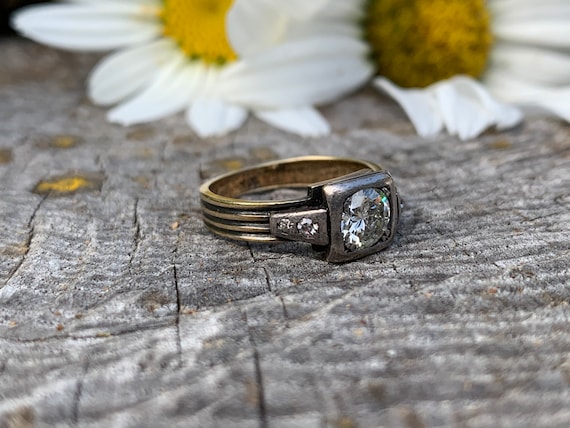 Victorian Diamond Engagement Ring,  Antique Engag… - image 1