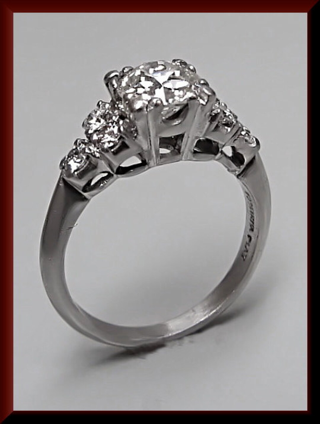 Antique Diamond Engagement Ring Vintage Diamond Engagement - Etsy