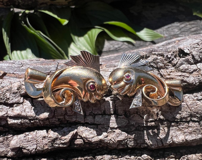 Gold Fish Earring, Fish Earrings, Gold Fish Earring, Fish Jewelry